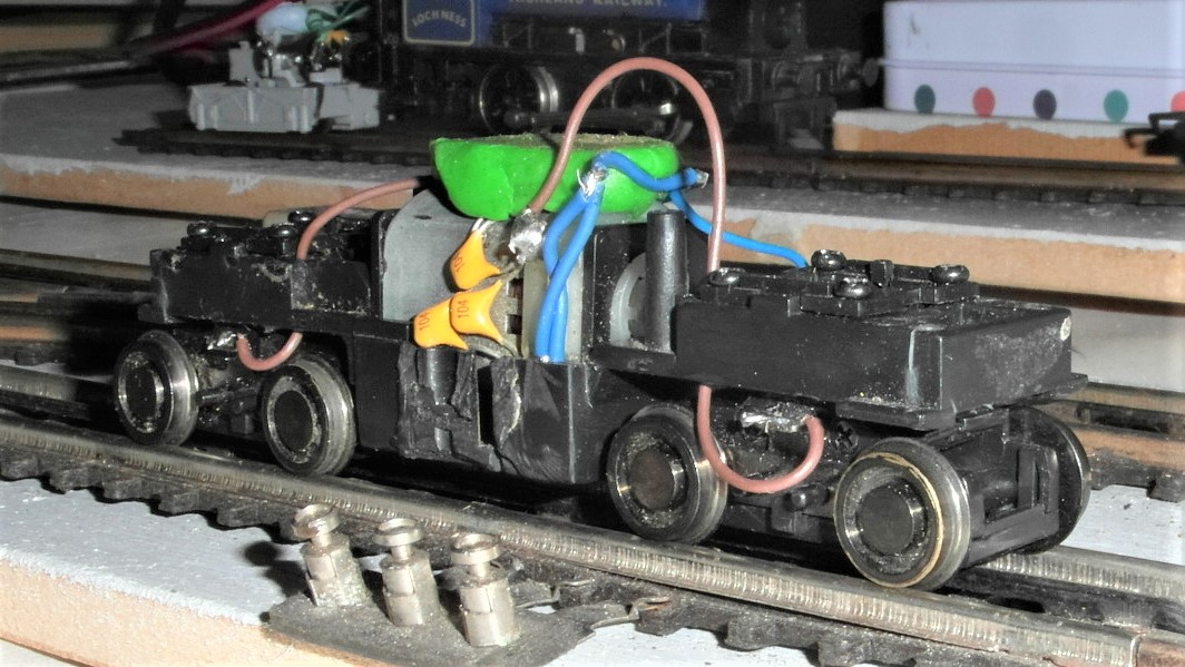 From an Underground Ernie power car this unit is suitable for single car of up to three car units. this is a two rail version.
